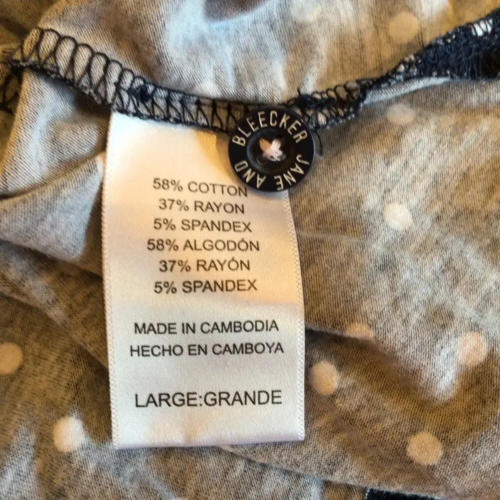 Jane and Bleecker Pajama Top Sz L